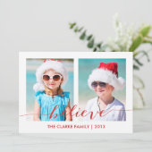 2信じ枚のフォトホリデーカード シーズンカード (スタンド正面)