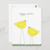 2個のひな復活祭ハガキ ポストカード (正面/裏面)