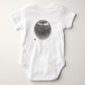 2個のりんご ベビーボディスーツ (裏面)