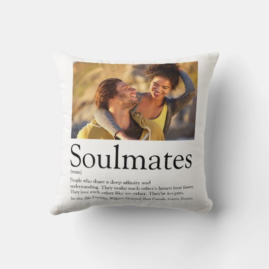 2個のフォトソパーソナライズされたルメイトの定義 クッション (裏面)