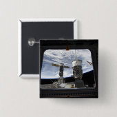 2個のロシアの宇宙船 缶バッジ (正面&裏面)