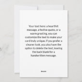 2個の写真のクリスマス電球 オーナメント フラット シーズンカード (裏面)