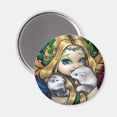 「2個の妖精フェレット」マグネット マグネット (正面/裏面)