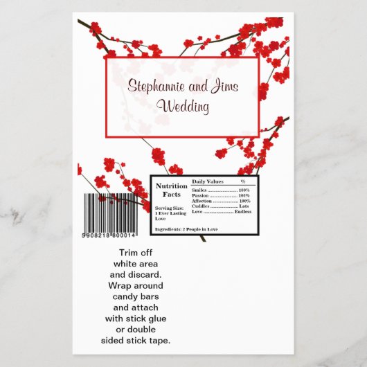 2個 ハーシェル ラージ バー ラッパー 赤 チェリー ブルーム チラシ (正面)