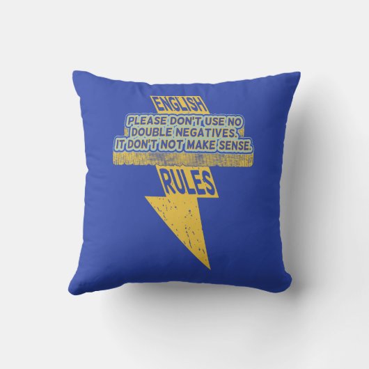 2倍の否定的な英語リテラシー クッション (裏面)