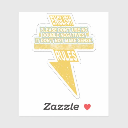 2倍の否定的な英語リテラシー シール (シート)