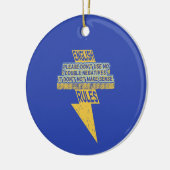 2倍の否定的な英語リテラシー セラミックオーナメント (左)