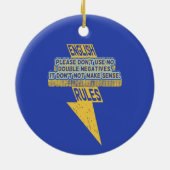 2倍の否定的な英語リテラシー セラミックオーナメント (裏面)