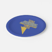 2倍の否定的な英語リテラシー ペーパープレート (アングル)