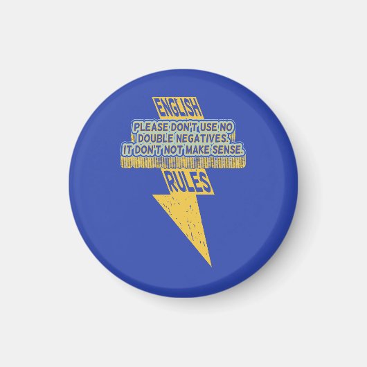 2倍の否定的な英語リテラシー マグネット (正面)