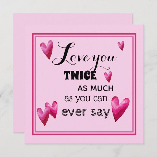 2倍の愛 – ハート (正面/裏面)