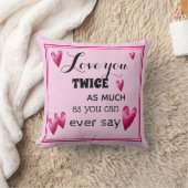 2倍の愛 – 水彩ハート クッション (ブランケット)