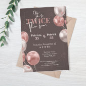 2倍エレガントのおもしろい共同誕生日 招待状