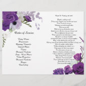 2倍パープルバラ葬儀プログラム チラシ (裏面)