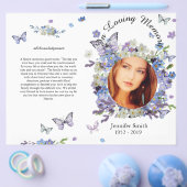 2倍パープル私は忘れ葬儀プログラムではない チラシ (シングル)