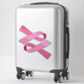 2倍増の乳がん認識度ピンクリボン シール (スーツケース)