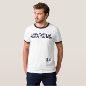 「2倍聞いて1度話す」 - 24 Hard Line Tシャツ (正面フル)