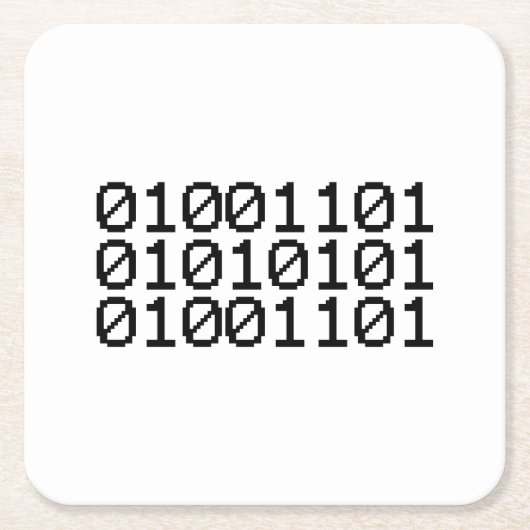 2値の母 スクエアペーパーコースター (正面)