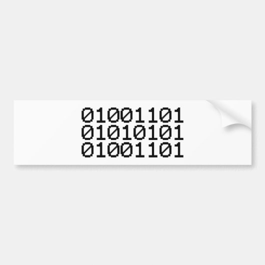 2値の母 バンパーステッカー (正面)