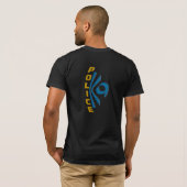 2側面のプリント-警察K9 Tシャツ (裏面フル)