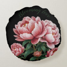 2側面黒白ブルーミングラブ装飾用クッション