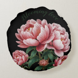 2側面黒白ブルーミングラブ装飾用クッション ラウンドクッション