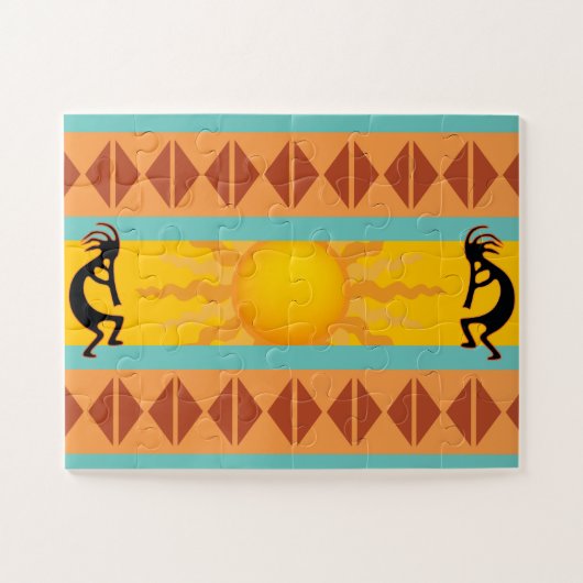 2先住民アメリカンサウスウェストココペリパズル ジグソーパズル (横)