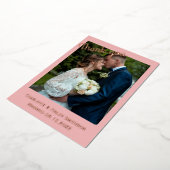 2光モダンバラホイル結婚のサンキューカード 箔シーズンカード (回転した状態)