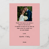 2光モダンバラホイル結婚のサンキューカード 箔シーズンカード (裏面)