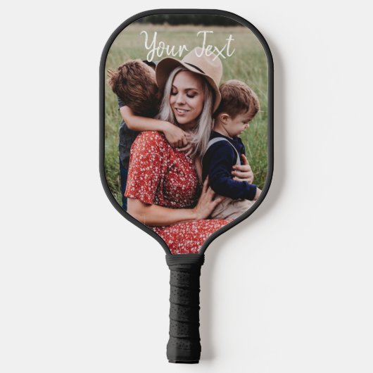 2写パーソナライズされた真およびカスタム文字テンプレート ピックルボールラケット (裏面)