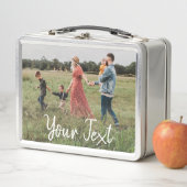 2写パーソナライズされた真およびカスタム文字テンプレート メタルランチボックス (インサイチュ)