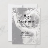 2写パーソナライズされた真の結婚サンキューカード 招待状 (正面)