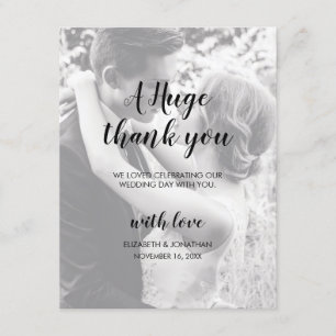 2写パーソナライズされた真の結婚サンキューカード 招待状