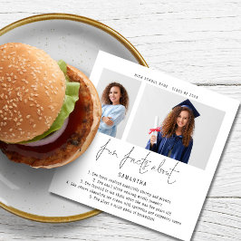 2写モダン真おもしろいファクト卒業パーティー スタンダードカクテルナプキン