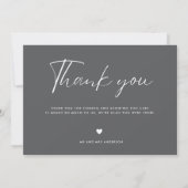 2写モダン真の結婚サンキューカード サンキューカード (裏面)