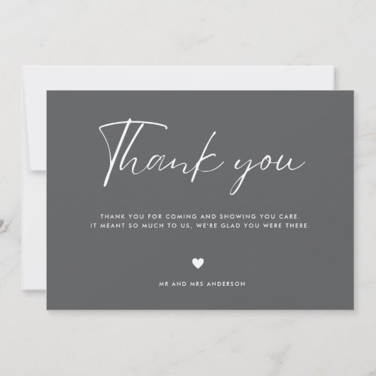 2写モダン真の結婚サンキューカード サンキューカード (裏面)