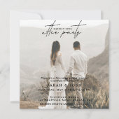 2写真いつも幸せに結婚式のレセプションの後パーティー 案内状 (正面)