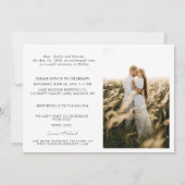 2写真いつも幸せに結婚式のレセプションの後パーティー 案内状 (裏面)