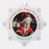 2写真かわいい&手頃クリスマスツリー オーナメントカード (裏面)