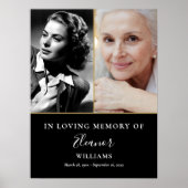 2写真その後と今の記念お祝い ポスター (正面)