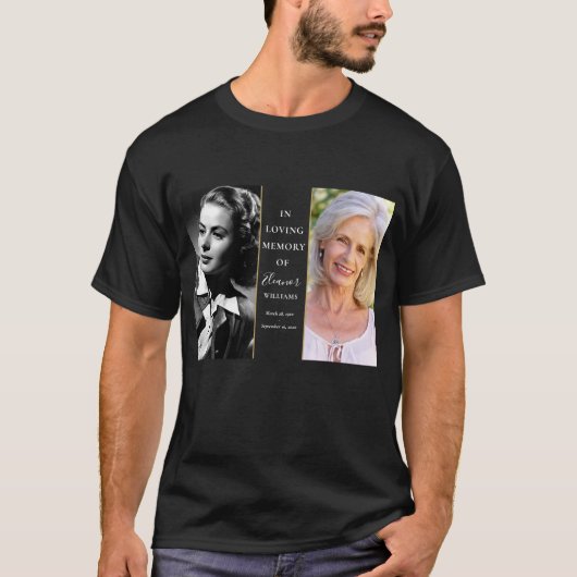 2写真その後と今の記念お祝い Tシャツ (正面)