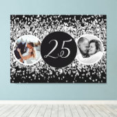 2写真と今シルバ結婚ーの記念日 キャンバスプリント (インサイチュ (ウッドフロア))