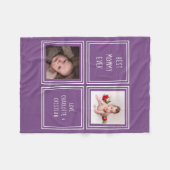 2写真と文字独自の作成パーソナライズされた フリースブランケット (正面(横))