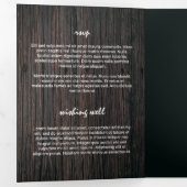 2写真の後ずっと楽しく笑いを愛結婚する 三つ折り招待状 (内部最初)