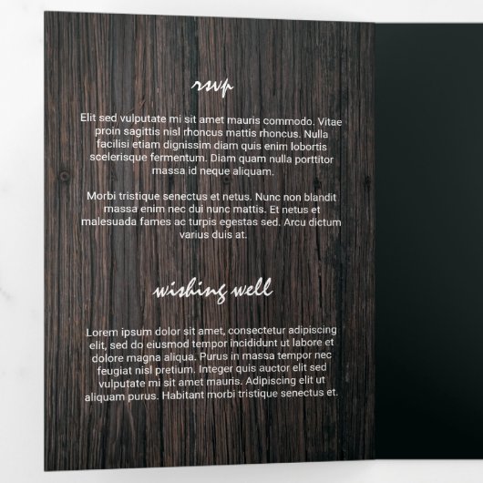 2写真の後ずっと楽しく笑いを愛結婚する 三つ折り招待状 (内部最初)