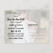 2写真の愛は患者結婚の日付の変更 案内ポストカード (裏面)