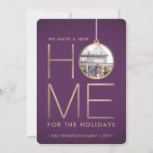 2写真の新しいホームアドレス紫と金ゴールド移動 シーズンカード (正面)