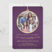 2写真の新しいホームアドレス紫と金ゴールド移動 シーズンカード (裏面)