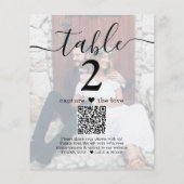 2写真の結婚WebサイトQRコードライトテーブル番号 (裏面)