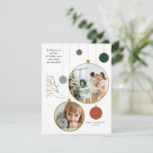 2写真の装飾的なメリークリスマスグリーティング シーズンカード (スタンド正面)